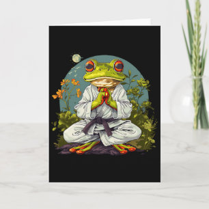 Kung Fu Frog Nature Taekwondo Kickboxing Frog Mart Card