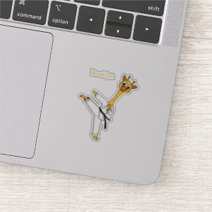 Kung Fu giraffe cartoon illustration