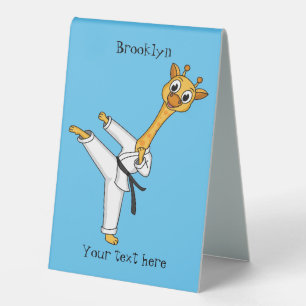 Kung Fu giraffe cartoon illustration