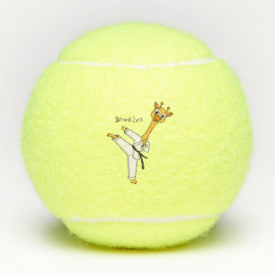 Kung Fu giraffe cartoon illustration Tennis Balls