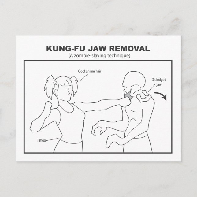 Kung-Fu Jaw Removal Postcard (Front)