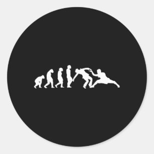 Kung Fu Judo Judoka Taekwondo Ju-Jutsu Karate Classic Round Sticker