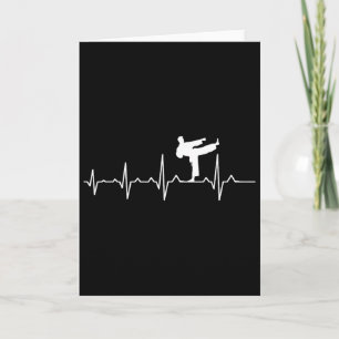 Kung Fu Karate Heartbeat Black Belt Martial Arts Card