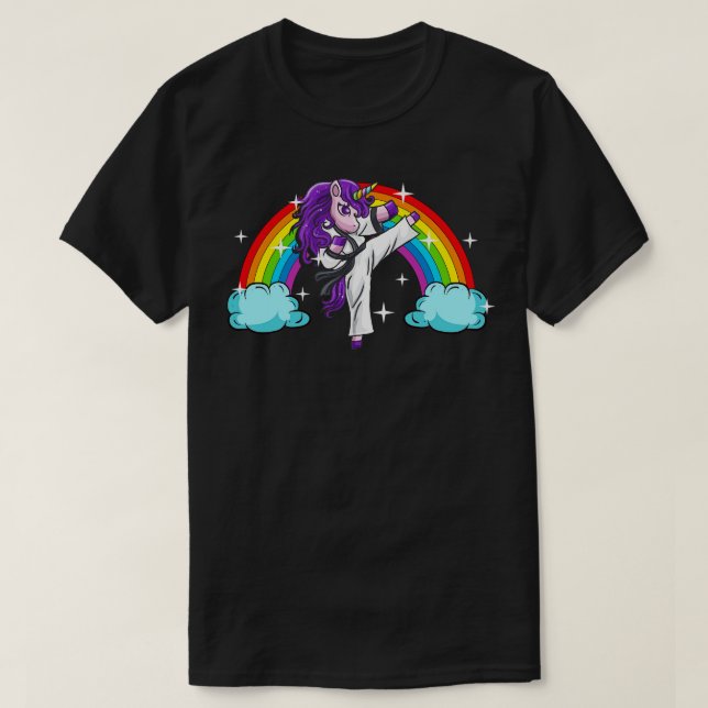 Kung Fu Karate Unicorn Martial Arts MMA T-Shirt (Design Front)