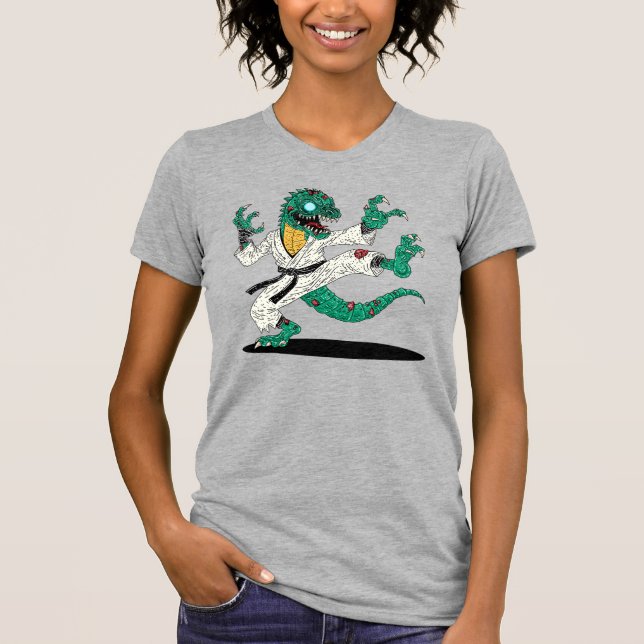 Kung Fu Lizard Zombie T-Shirt (Front)