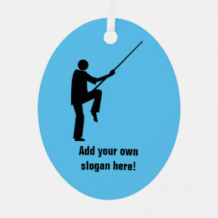 Kung Fu Martial Artist in fighting pose - add name Metal Tree Decoration