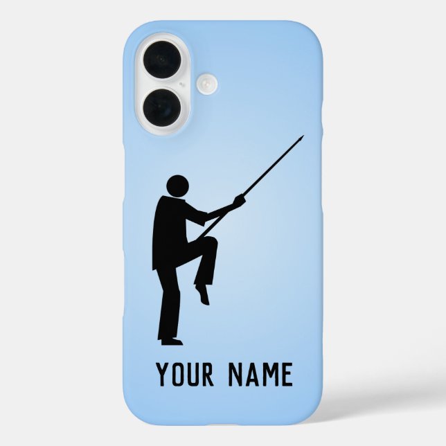Kung Fu Martial Artist in Stance, your name on Case-Mate iPhone Case (Back)