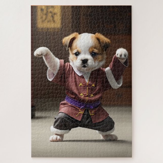 kung-fu master puppies jigsaw puzzle (Vertical)