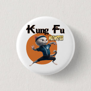 Kung Fu Meowster 3 Cm Round Badge