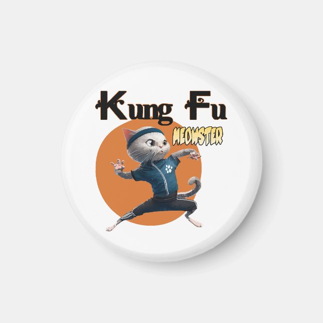 Kung Fu Meowster Magnet (Front)