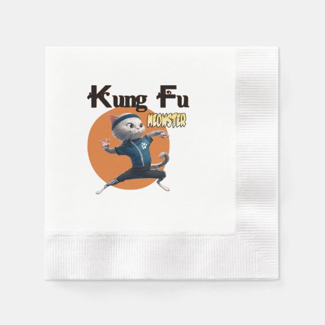 Kung Fu Meowster Napkin (Front)