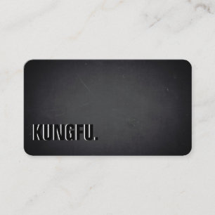 kung fu. Modern Minimalist Blackboard Professional Business Card