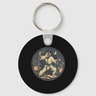 Kung Fu Monkey Moon Mma Taekwondo Kickboxing Key Ring