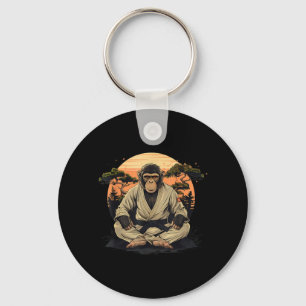 Kung Fu Monkey Taekwondo Bonsai Tree Judo Martial Key Ring