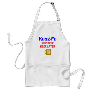 Kung-fu pain now beer later standard apron