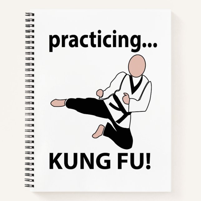 Kung Fu Practicing Kung Fu Notebook (Front)