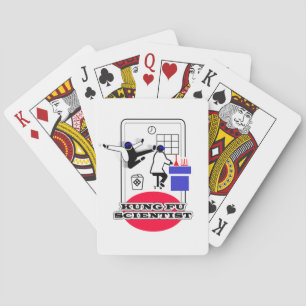 Kung Fu Scientist Playing Cards