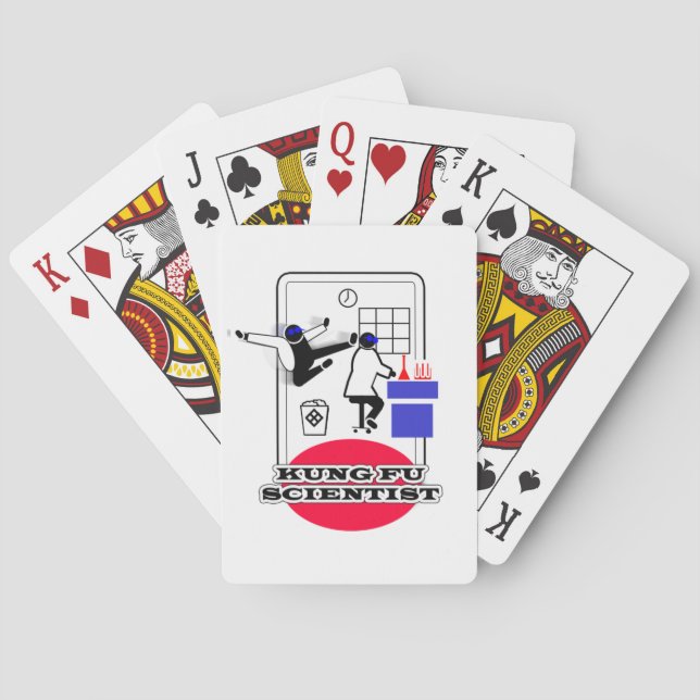 Kung Fu Scientist Playing Cards (Back)