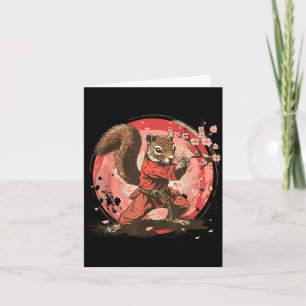 Kung Fu Squirrel Sakura Tree Taekwondo Martial Card