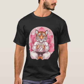 Kung Fu Tiger Lotus Flower Kickboxing Taekwondo T-Shirt