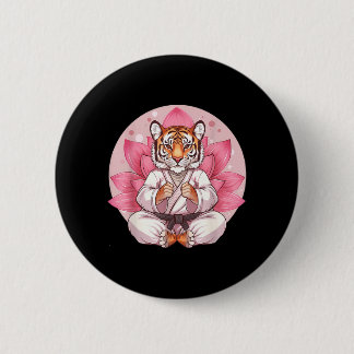 Kung Fu Tiger Martial Arts Kickboxing Taekwondo 6 Cm Round Badge