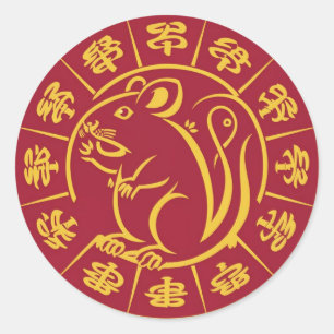 KUNG HEI FAT CHOI – THE RAT CLASSIC ROUND STICKER