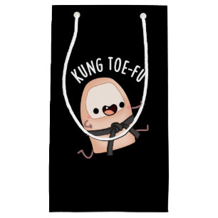 Kung Toe-fu Funny Big Toe Pun Dark BG Small Gift Bag