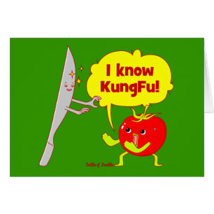 KungFu Tomato Doodle Art Card