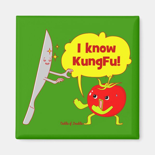 KungFu Tomato Doodle Art Magnet (Front)
