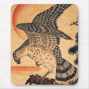 Kuniyoshi Hawk Mouse Pad