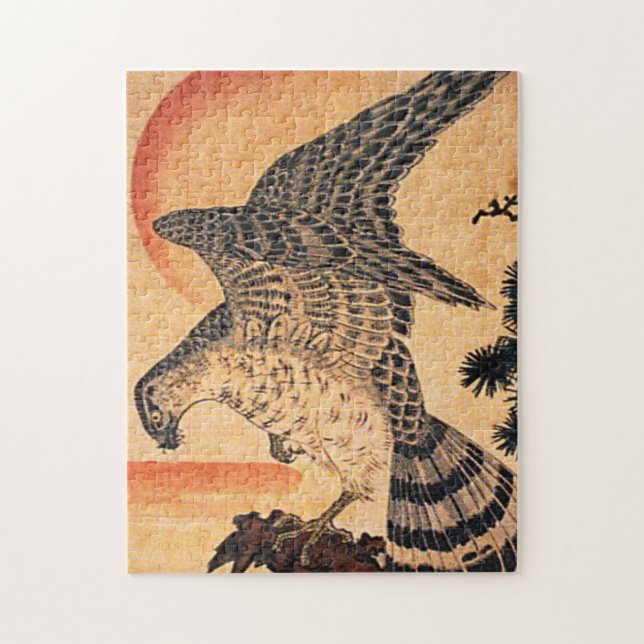 Kuniyoshi Hawk Puzzle (Vertical)