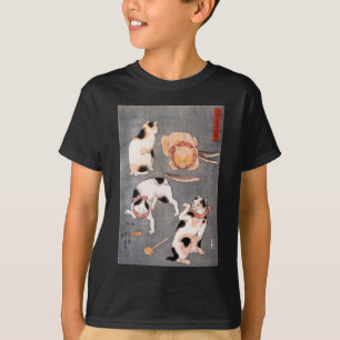 Kuniyoshi Utagawa and Four cats in different poses T-Shirt