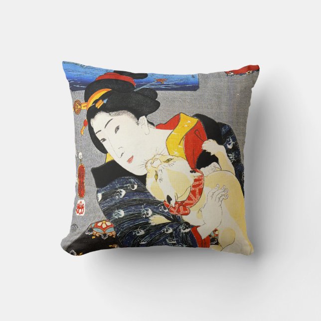 Kuniyoshi Woman with a Cat Pillow (Front)