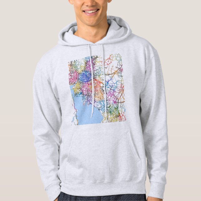 Kunming China City Map Hoodie (Front)