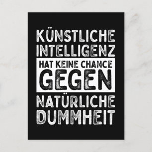 Künstliche Intelligenz vs. Natürliche Dummheit Postcard