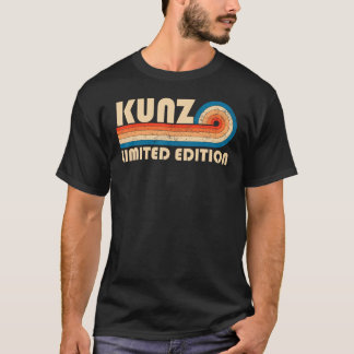 KUNZ Surname Retro Vintage 80s 90s Birthday Reunio T-Shirt