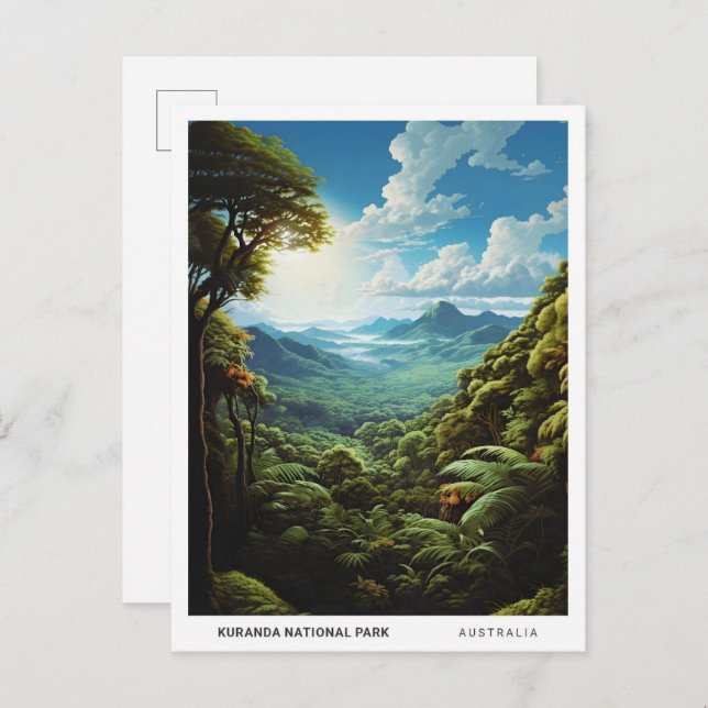 Kuranda National Park Australia Vintage Travel  Postcard (Front/Back)