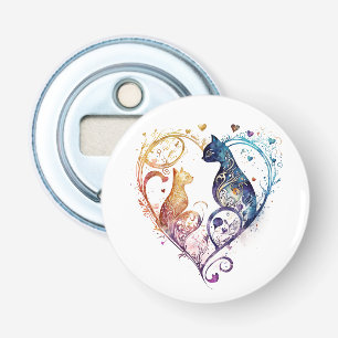 Kuraudea a cute flourish love Button Bottle Opener
