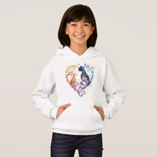 Kuraudea a cute flourish love cat heart-shaped