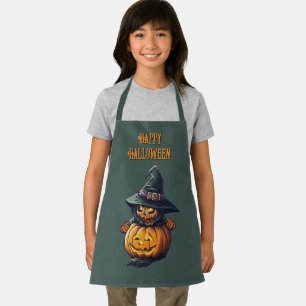 Kürbishexe im Katzenkostüm - Apron
