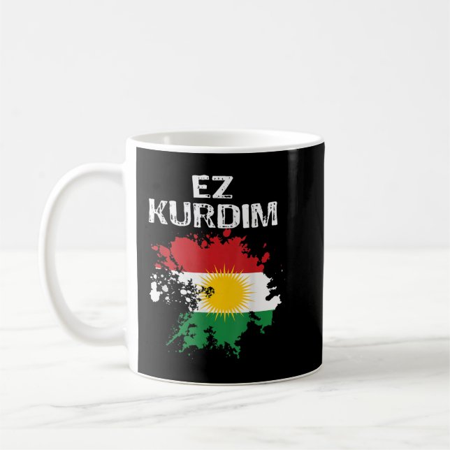Kurden Kurdistan Newroz Kurdi Flag Her Biji Kurdis Coffee Mug (Left)
