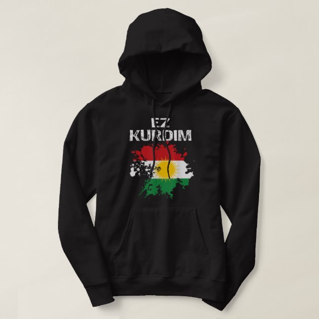 Kurden Kurdistan Newroz Kurdi Flag Her Biji Kurdis Hoodie (Design Front)
