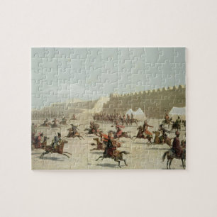 Kurdish and Tatar Warriors at Sadar Abbat, Armenia Jigsaw Puzzle