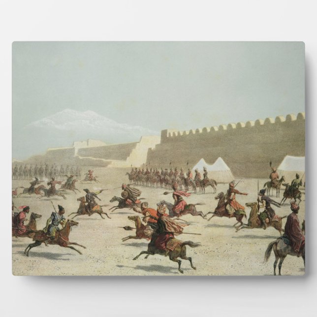 Kurdish and Tatar Warriors at Sadar Abbat, Armenia Plaque (Front)