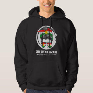 Kurdish Flag. JIN-JIYAN-AZADI Support Kurdish wome Hoodie
