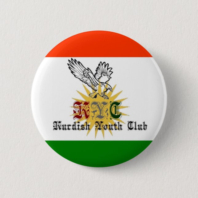 Kurdish Youth Club 6 Cm Round Badge (Front)