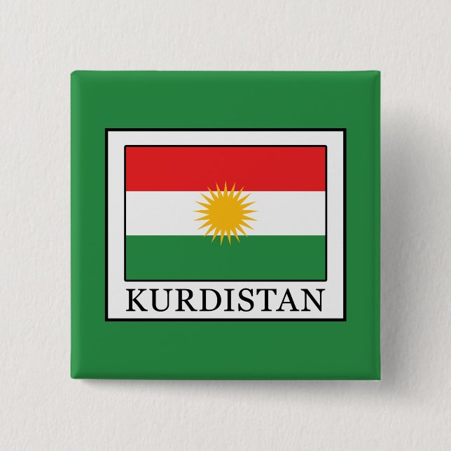 Kurdistan 15 Cm Square Badge (Front)