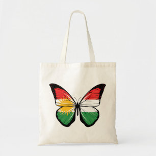 Kurdistan Butterfly Flag Tote Bag