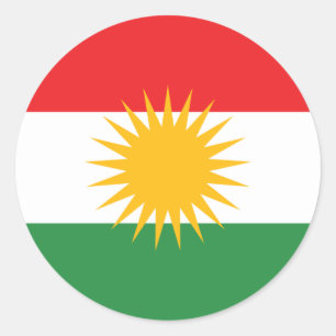 kurdistan classic round sticker