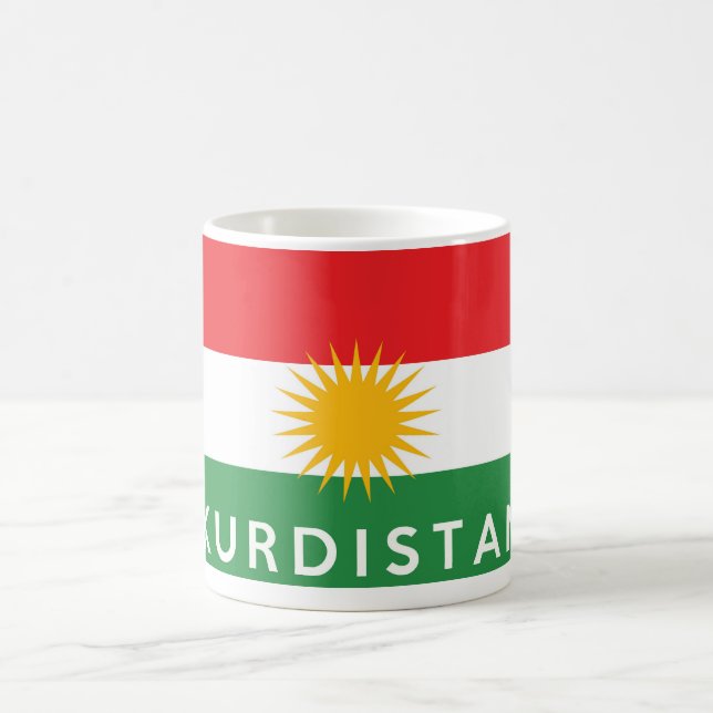 kurdistan country flag symbol name text coffee mug (Center)